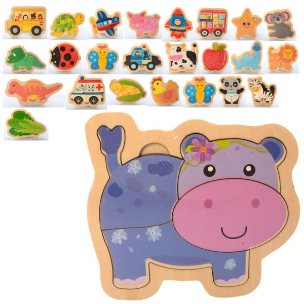 

Деревянная игрушка Пазлы MD 2283 (Медвежонок)