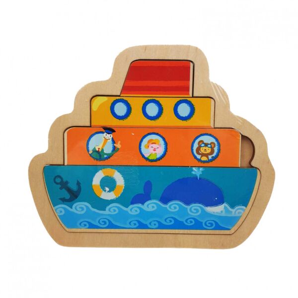 

Деревянная игрушка Пазлы MD 2283 (Корабль)