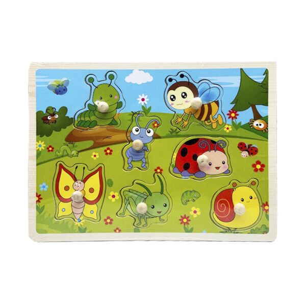 

Деревянная игрушка Рамка-вкладыш Metr+ MD 2196 (Насекомые)