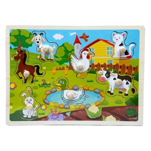 

Деревянная игрушка Рамка-вкладыш Metr+ MD 2196 (Ферма 2)