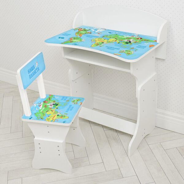 

Парта Bambi Our Planet HB-301-110 White / Blue (HB-301-110)