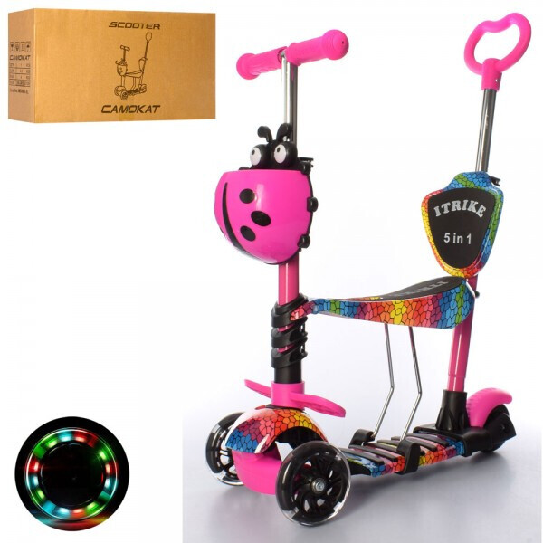 

Самокат iTrike JR 3-058-I-WP1 розовый