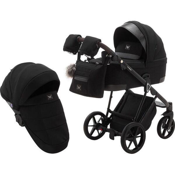 

Коляска 2 в 1 Adamex Gallo Thermo GA-11 jet black