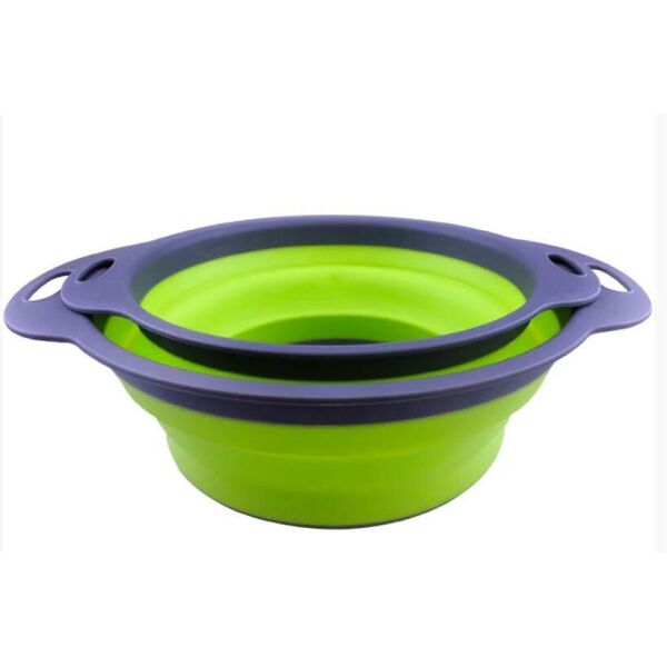 

Дуршлаг силиконовый складной Collapsible filter baskets 7105 2шт зеленый