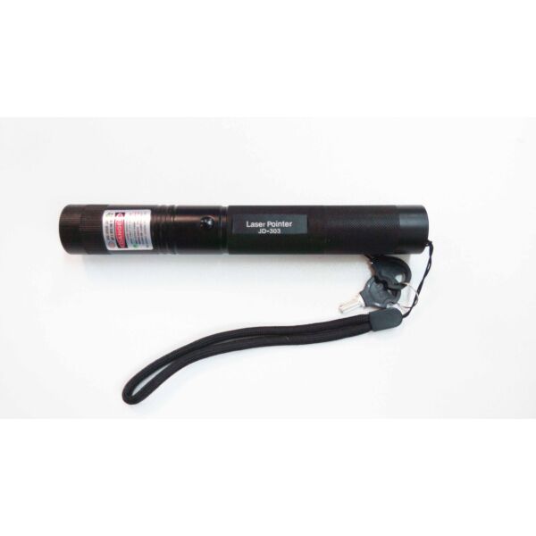 

Фонарь-лазер зеленый JD-303 ЗУ 220V 1x18650 ключ блокировки ремешок на руку