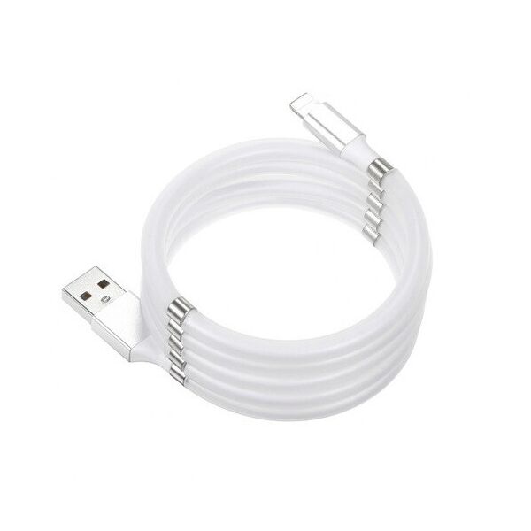 Акція на Кабель магнитный прочный USB Lightning для Apple iPhone MagLink 1м Силикон від Allo UA