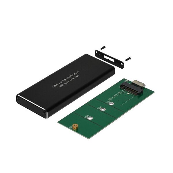 

Карман для SSD диска M.2 NGFF 2230 2242 2260 2280 6Гбс USB3.1 Plug&Play Металл