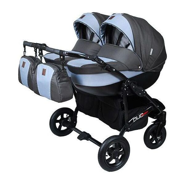 

Детская коляска для двойни 2 в 1 Angelina Viper Duo Smart капюшон батискаф