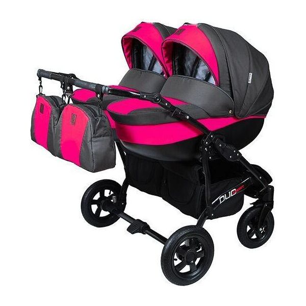 

Детская коляска для двойни 2 в 1 Angelina Viper Duo Smart капюшон батискаф