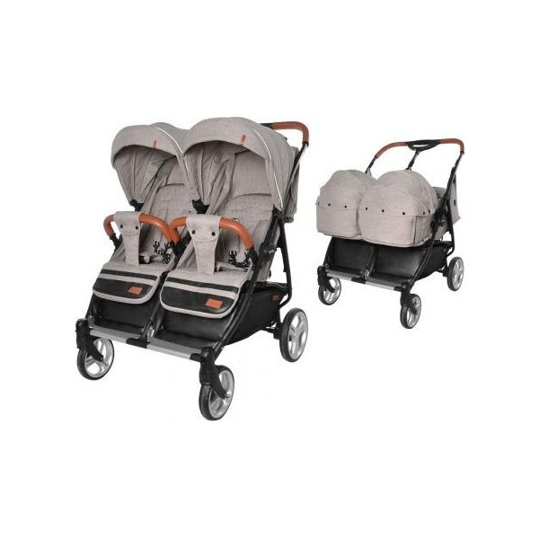 

Коляска прогулочная для двойни CARRELLO Connect CRL-5502 Cotton Beige