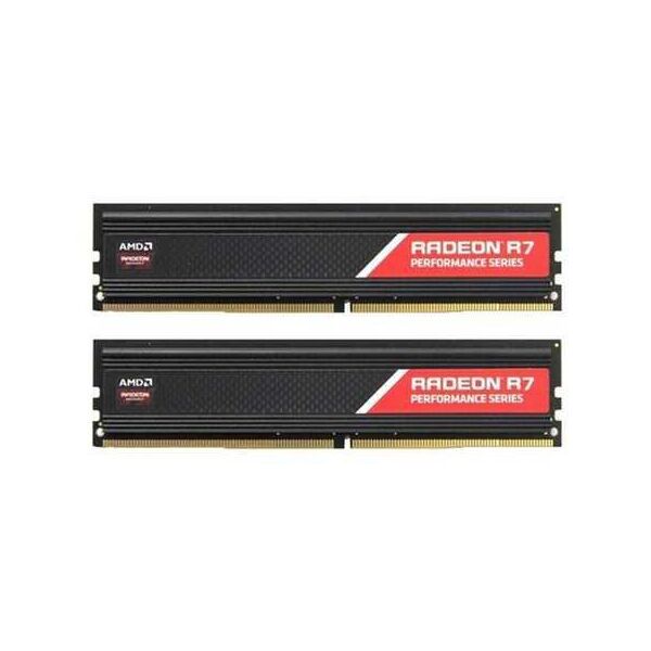 

Оперативная память для ПК AMD DDR4 2666 16GB KIT (8GBx2) Heat Shield (R7S416G2606U2K)