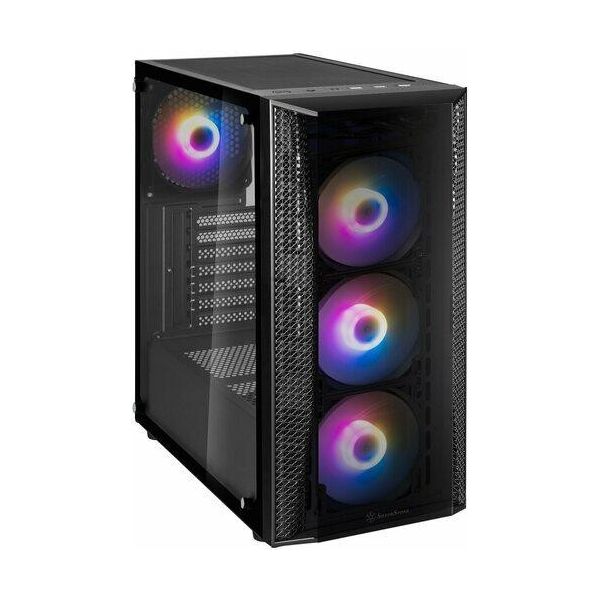 

Корпус SilverStone FARA FAB1B-PRO, MidT, USB 3.0x2, USB 2.0x1,4x120мм ARGB, стекло (боковая панель), без БП, черный