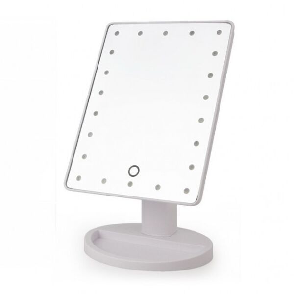 

Зеркало для макияжа Large Led Mirror настольное с LED подсветкой 22 светодиода Белое