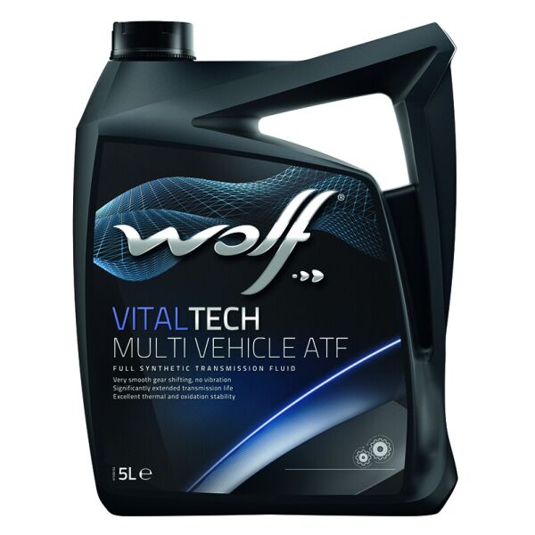 

Трансмісійна олива WOLF VITALTECH MULTI VEHICLE ATF 5L (8305702)