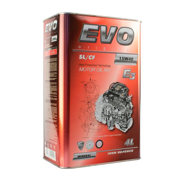

Моторна олива EVO E3 15W-40 SL/CF 4L (E3 4L 15W-40)