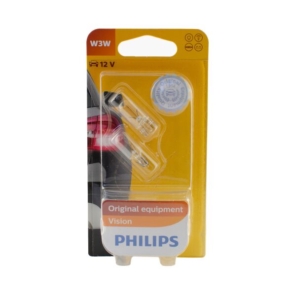 

Авто лампи PHILIPS W3W 12V 3W W2,1X9,5d, Blst. 2 pc. (12256BW)
