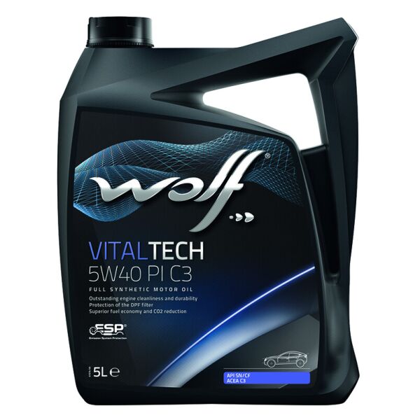 

Моторна олива WOLF VITALTECH 5W40 PI C3 5L (8303012)