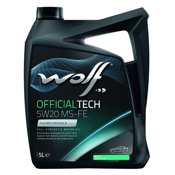 

Моторна олива WOLF OFFICIALTECH 5W20 MS-FE 5L (8320385)