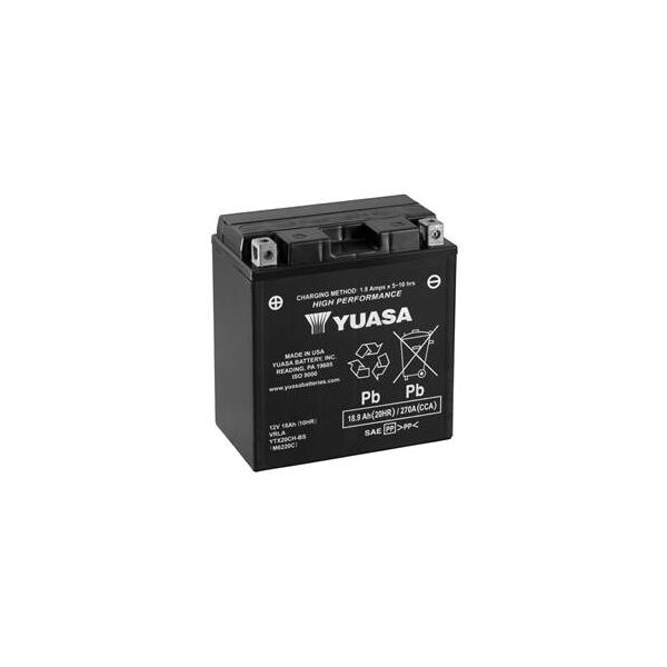 

Акумулятор МОТО Yuasa 12V 18,9Ah High Performance MF VRLA Battery (YTX20CH-BS)