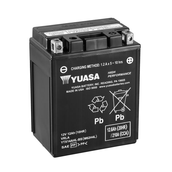 

Акумулятор МОТО Yuasa 12V 12,6Ah High Performance MF Battery AGM (YTX14AHL-BS)