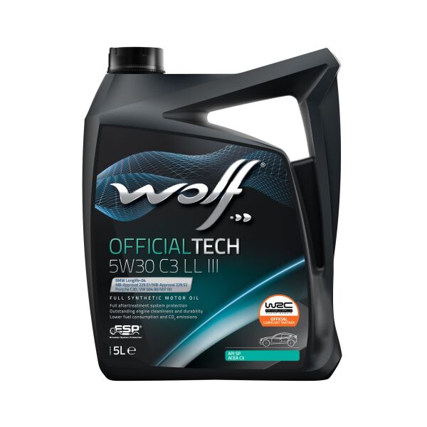 

Моторна олива WOLF OFFICIALTECH 5W30 C3 LL III 5L (1048181)