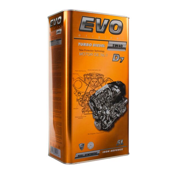 

Моторна олива EVO D7 5W-40 TURBO DIESEL 5L (D7 5L 5W-40 TURBO DIESEL)