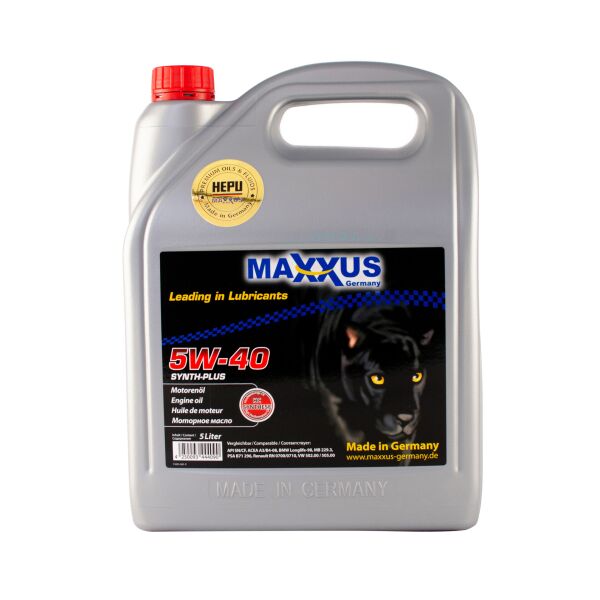 

Моторна олива HEPU Maxxus 5W40 SYNTH PLUS 5L (5W40-PLUS-005)