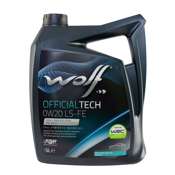 

Моторна олива WOLF OFFICIALTECH 0W20 LS-FE 5L (8339479)