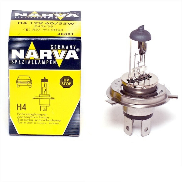 

Лампа авто Narva H4 12V 60/55W P43T Blister 1 pc. (48881B1)