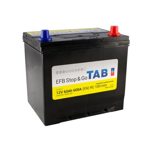 

Акумулятор 60 Ah/12V TAB EFB JIS Euro (0) (212 860)