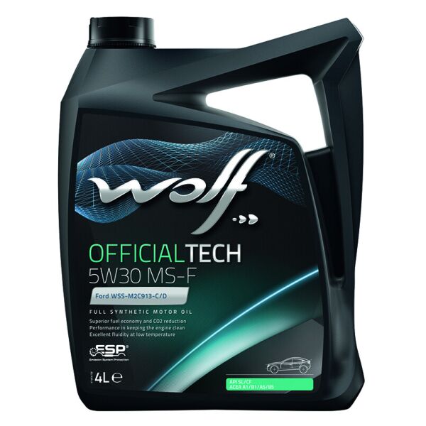 

Моторна олива WOLF OFFICIALTECH 5W30 MS-F 4L (8308710)