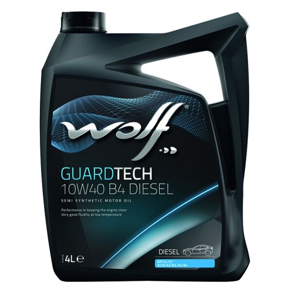 

Моторна олива WOLF GUARDTECH 10W40 B4 DIESEL 4L (8303715)