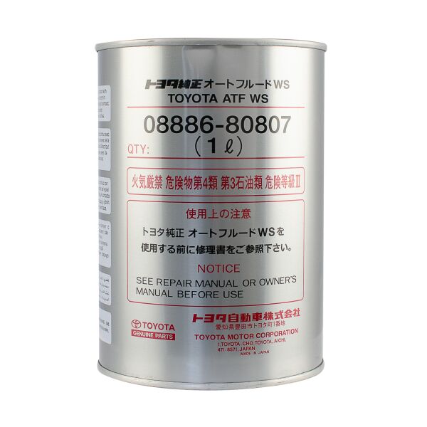

Трансмісійна олива TOYOTA ATF WS (Japan) 1L (08886-80807)