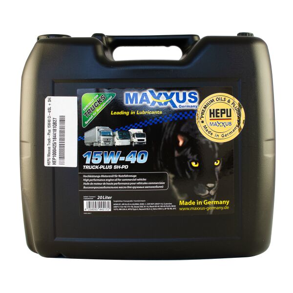 

Моторна олива HEPU Maxxus 15W40 TRUCK PLUS SH PD 20L (15W40-TRUCK-PLUS-020)