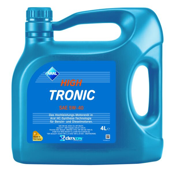 

Моторна олива Aral HighTronic SAE 5W-40 4 л (AR-20634)