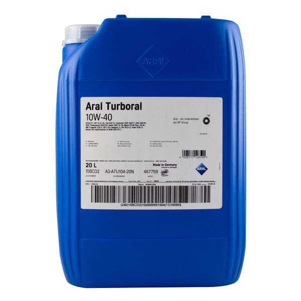 

Моторна олива Aral Turboral SAE 10W-40 20 л (AR-22003)