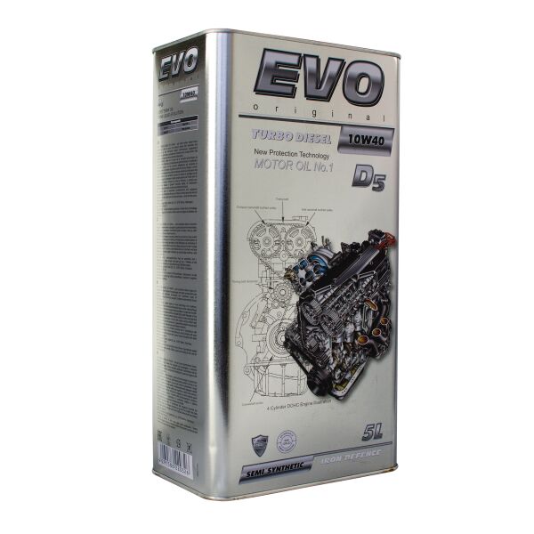 

Моторна олива EVO D5 10W-40 TURBO DIESEL 5L (D5 5L 10W-40 TURBO DIESEL)
