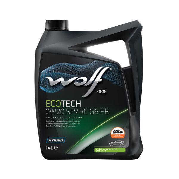 

Моторна олива WOLF ECOTECH 0W20 SP/RC G6 FE 4L (1047260)