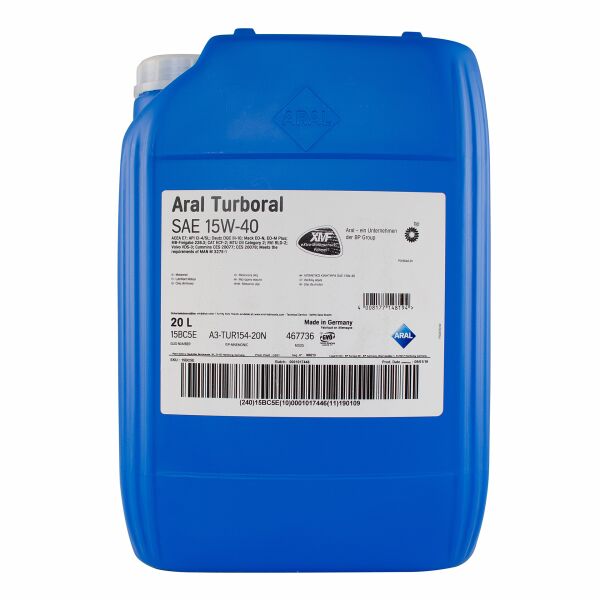 

Моторна олива Aral MegaTurboral LA SAE 15W-40 20 л (15553A)