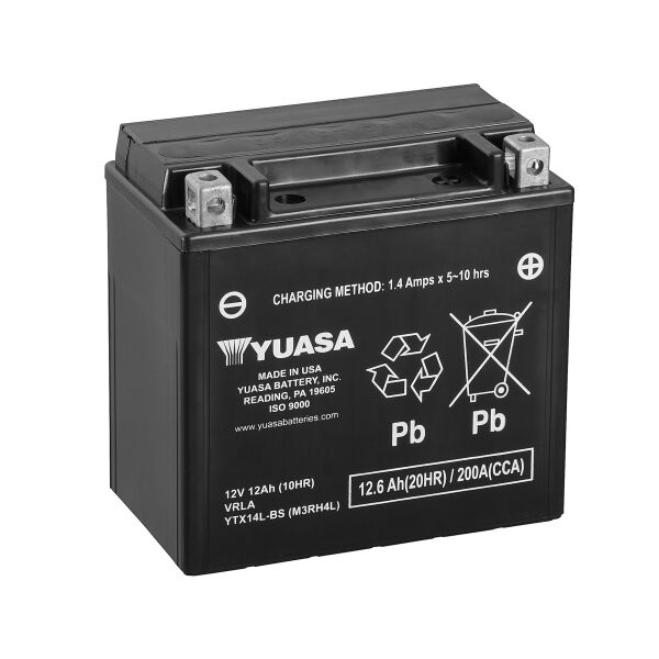 

Акумулятор МОТО Yuasa 12V 12,6Ah MF VRLA Battery AGM (YTX14L-BS)