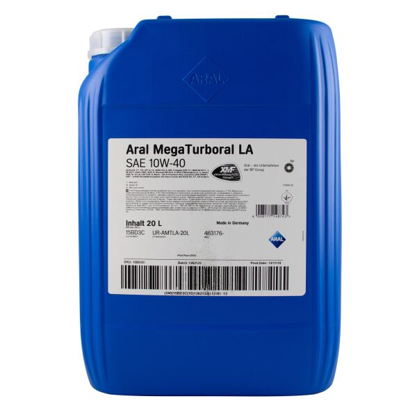 

Моторна олива Aral MegaTurboral LA SAE 10W-40 20 л (14AF38)