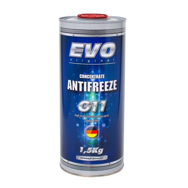 

Антифриз синій EVO 1,5kg ANTIFREEZE G11 Concentrate (Blue) (G11BLUE1.5KGx6)