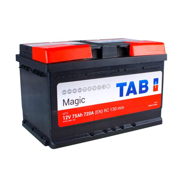 

Акумулятор 75 Ah/12V TAB Magic (0) Euro (Низький) (189 072)
