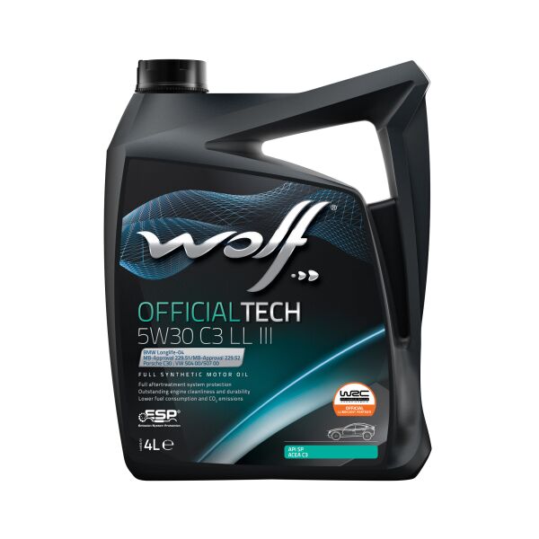 

Моторна олива WOLF OFFICIALTECH 5W30 C3 LL III 4L (1048180)