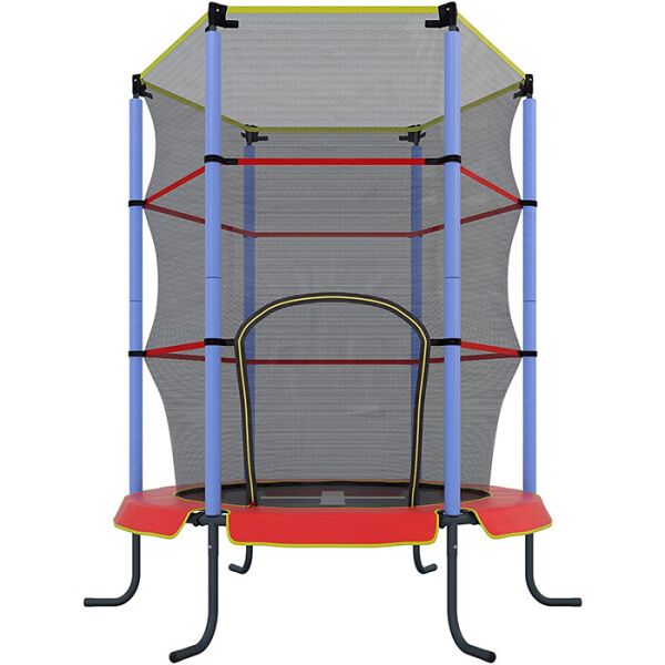 

Батут детский Tilly RJ-0084 55" Красный/Синий круглый диаметром 140 см + защитная сетка и 6 ножек