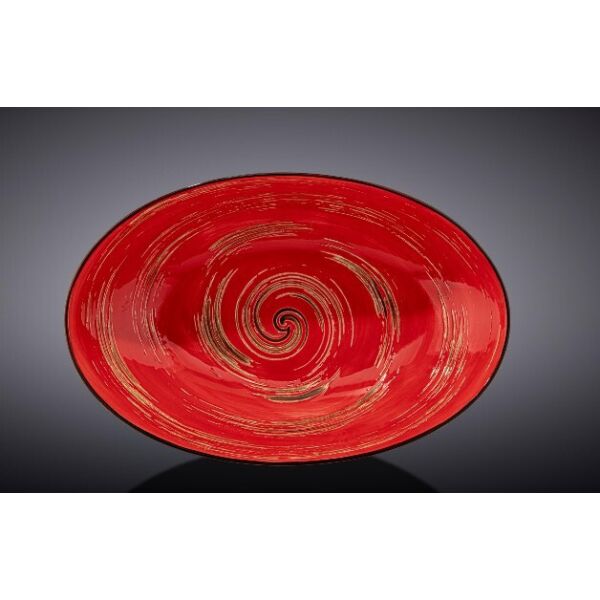 

Блюдо овальное глубокое Wilmax SPIRAL RED 25х16,5х6см