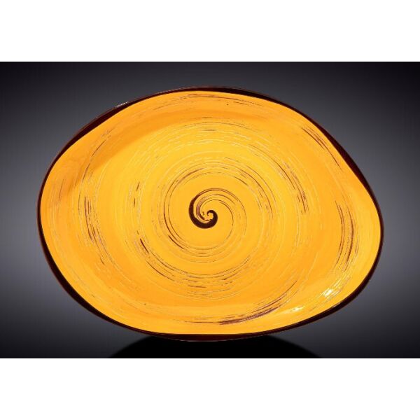 

Блюдо камень Wilmax SPIRAL YELLOW 33х24,5