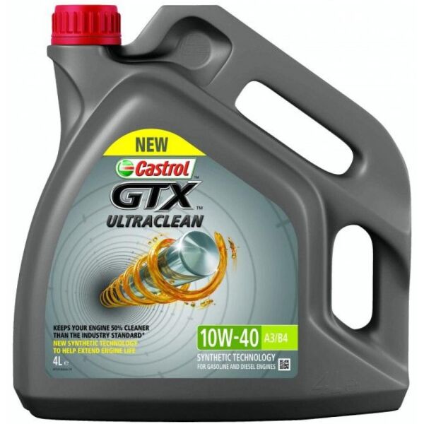 

Моторное масло Castrol GTX 10W-40 4л (CS 10W40 GTX A3B4 4L)