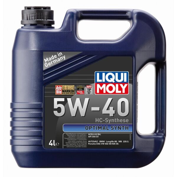 

Моторное масло Liqui Moly Optimal Synth 5W-40 4л (LQ 3926)