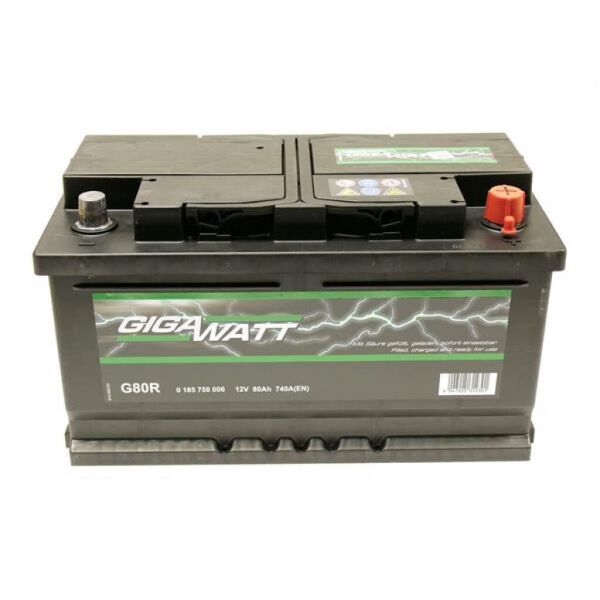 

Аккумулятор автомобильный GigaWatt 80А (0185758006)